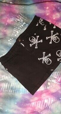 Royal Bones Denim Skirt